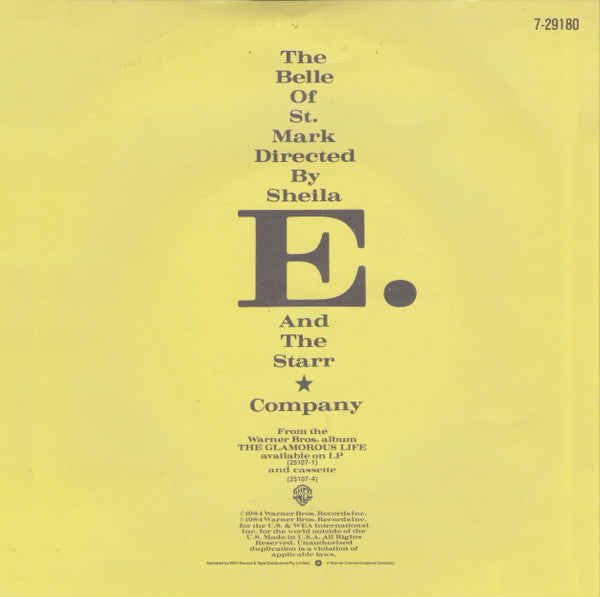 Sheila E. : The Belle Of St. Mark (7", Single)