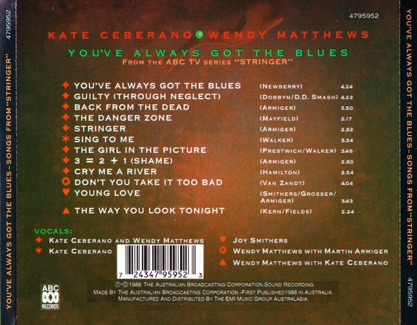Kate Ceberano ★ Wendy Matthews : You've Always Got The Blues (CD, Album, RE)