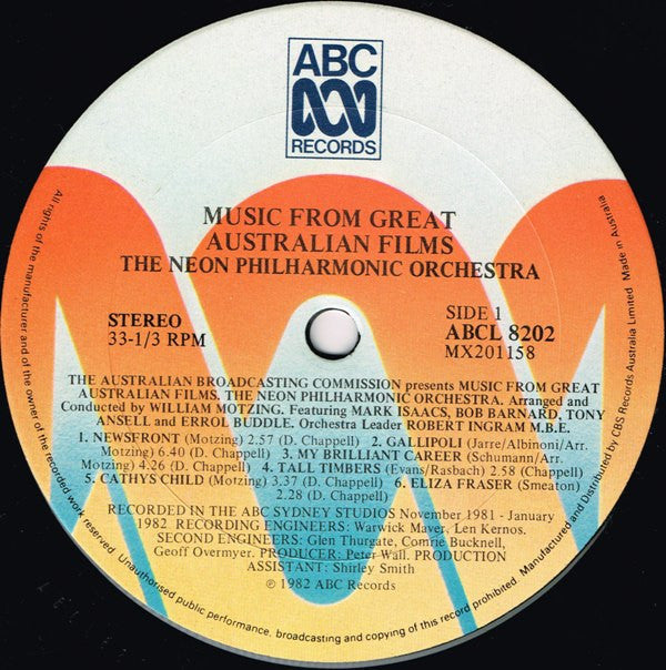 The Neon Philharmonic Orchestra : Music From Great Australian Films (LP, Album)