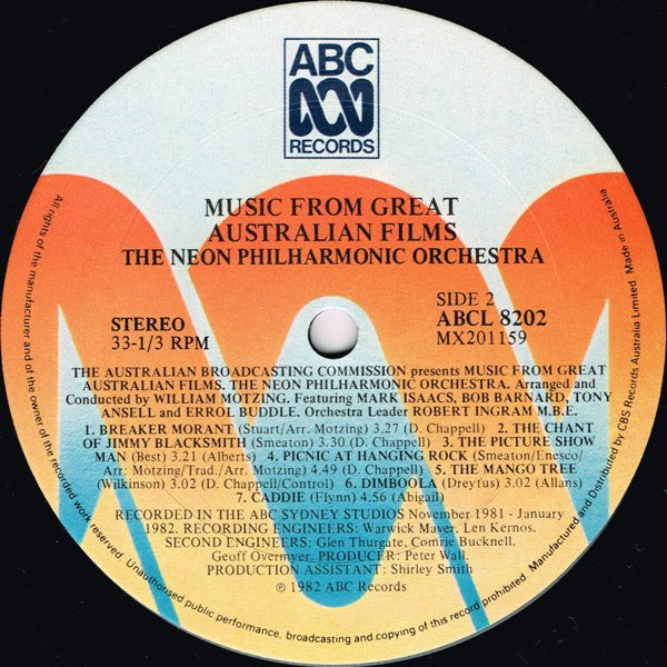 The Neon Philharmonic Orchestra : Music From Great Australian Films (LP, Album)