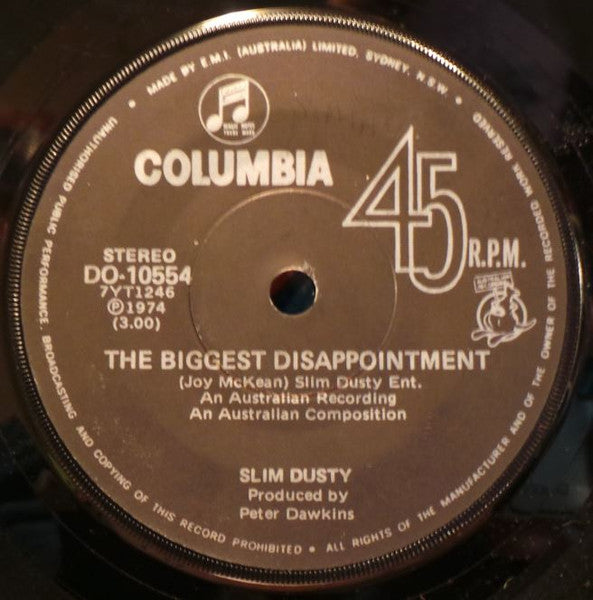 Slim Dusty : The Biggest Disappointment (7", Single)