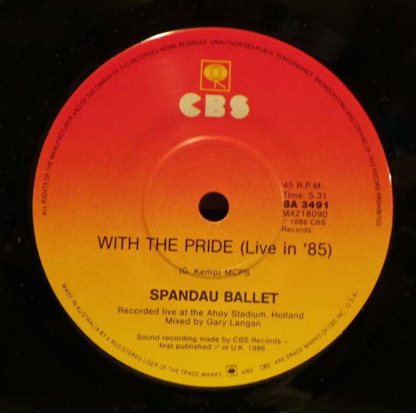 Spandau Ballet : Through The Barricades (7", Single)
