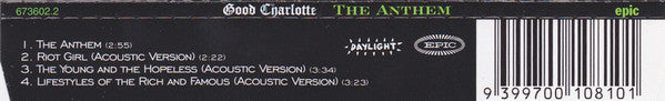 Good Charlotte : The Anthem (CD, Single)