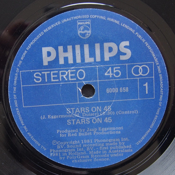 Stars On 45 : Stars On 45 (7", Single)