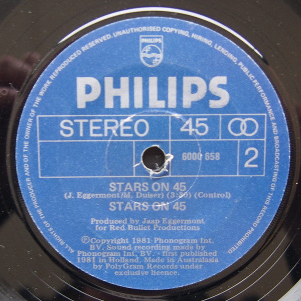 Stars On 45 : Stars On 45 (7", Single)