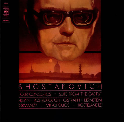 Shostakovich* - Previn*, Rostropovich*, Oistrakh*, Bernstein*, Ormandy*, Mitropoulos*, Kostelanetz* : Four Concertos - Suite From "The Gadfly" (3xLP + Box, Comp)