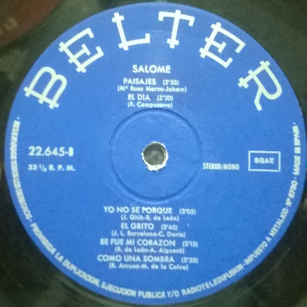 Salomé (2) : Salomé (LP, Album)