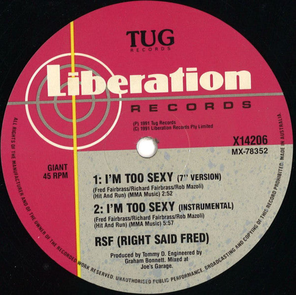R ★ S ★ F* : I'm Too Sexy (12")