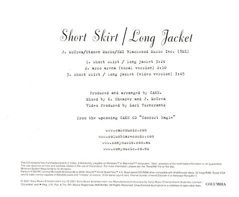 Cake : Short Skirt / Long Jacket (CD, Maxi, Enh)