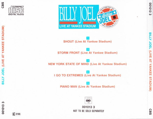 Billy Joel : Live At Yankee Stadium (CD, Promo)