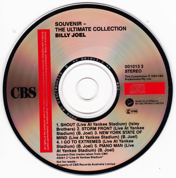 Billy Joel : Live At Yankee Stadium (CD, Promo)