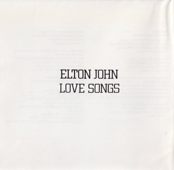 Elton John : Love Songs (CD, Comp)