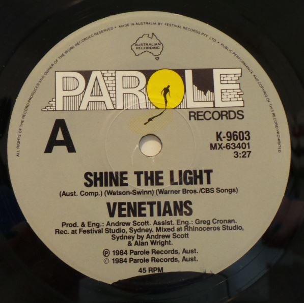 The Venetians : Shine The Light (7", Single, Ltd)
