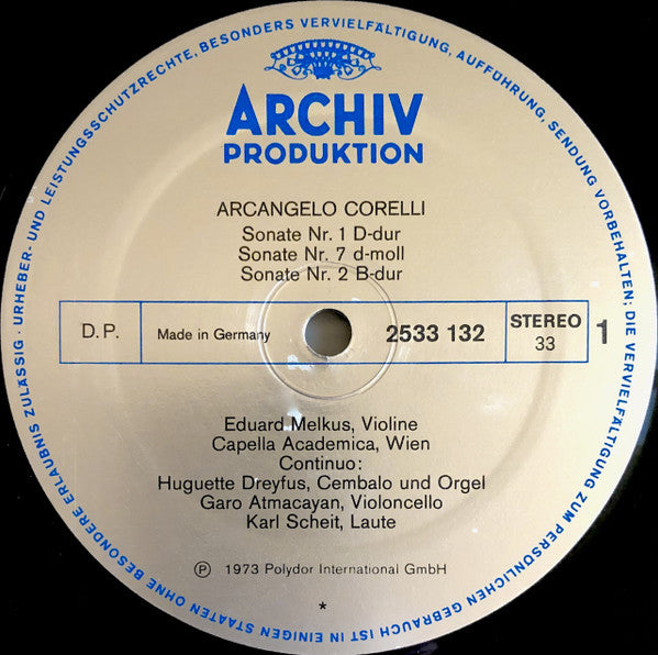 Corelli* - Eduard Melkus : Violinsonaten · Violin Sonatas · Sonates Pour Violon · Op. 5, I. Nos. 1·7·2·8·3·9 (LP, Album)