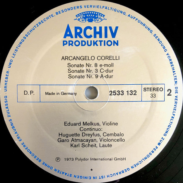 Corelli* - Eduard Melkus : Violinsonaten · Violin Sonatas · Sonates Pour Violon · Op. 5, I. Nos. 1·7·2·8·3·9 (LP, Album)