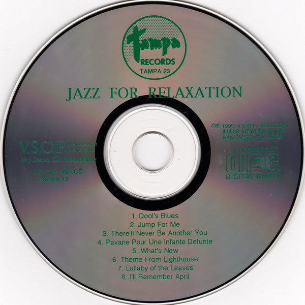 Marty Paich, Larry Bunker, Joe Mondragon : Jazz For Relaxation (CD, Album, RE)