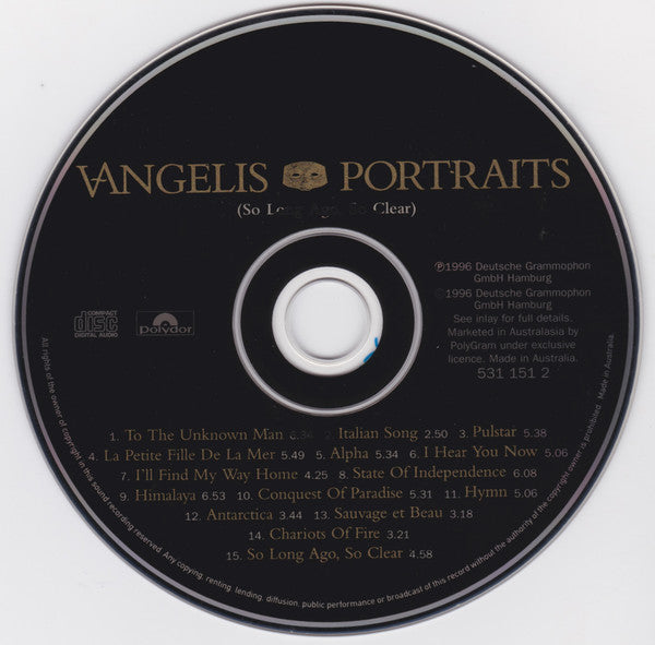 Vangelis : Portraits {So Long Ago, So Clear} (CD, Comp)