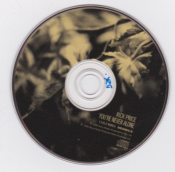 Rick Price : You're Never Alone (CD, Single)