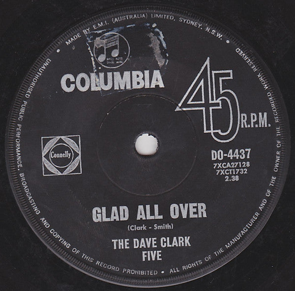 The Dave Clark Five : Glad All Over (7", Single)