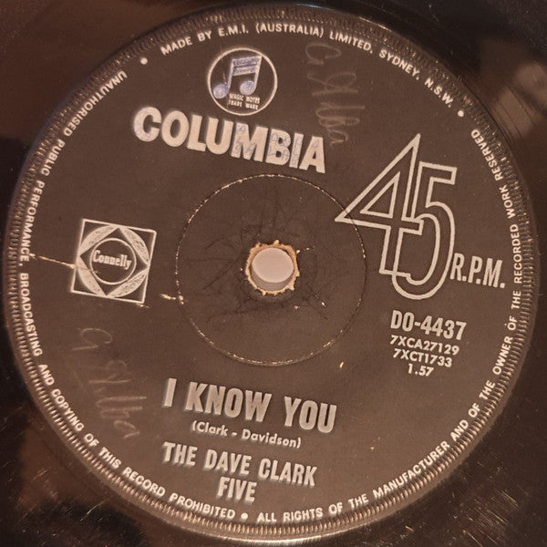 The Dave Clark Five : Glad All Over (7", Single)