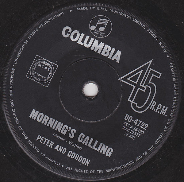 Peter & Gordon : Lady Godiva  (7", Single)