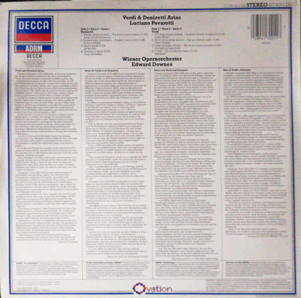 Luciano Pavarotti : Verdi & Donizetti Arias (LP)