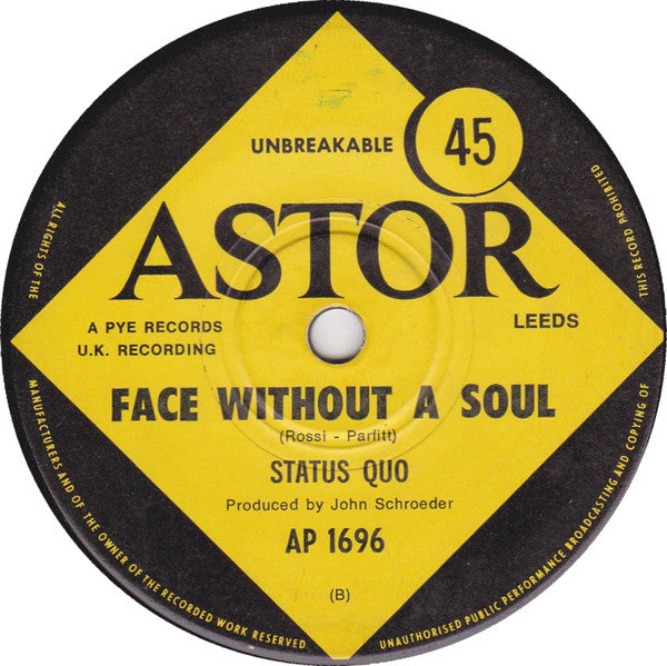 Status Quo : Down The Dustpipe (7", Single)