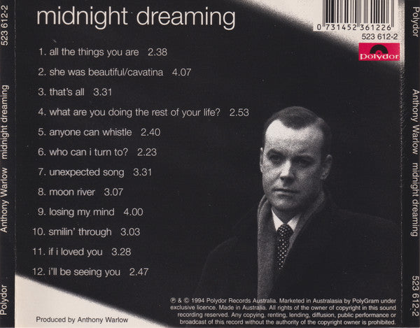 Anthony Warlow : Midnight Dreaming (CD, Album)