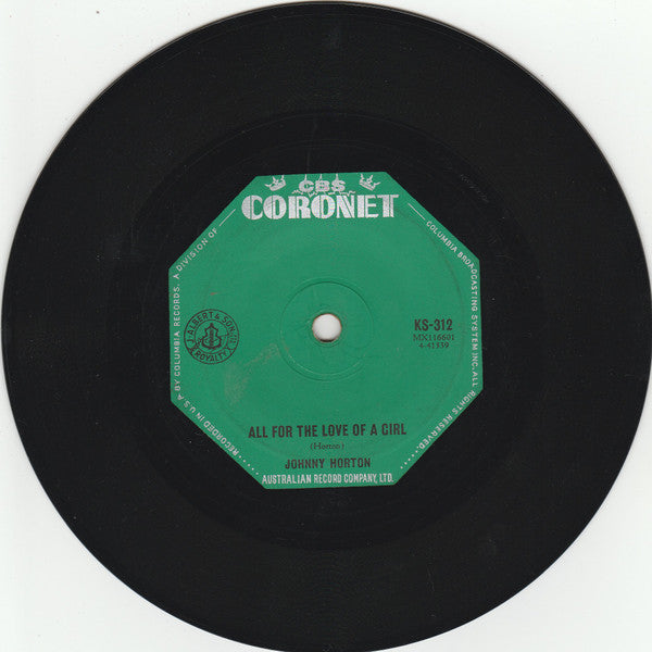 Johnny Horton : The Battle Of New Orleans / All For The Love Of A Girl (7", Single)