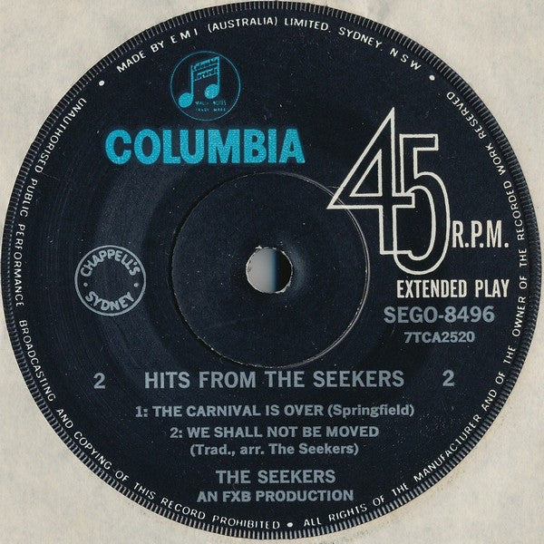 The Seekers : Hits From The Seekers (7", EP)