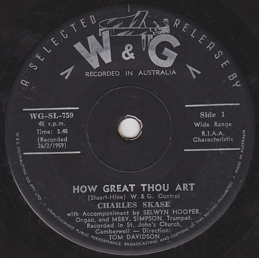 Charles Skase : How Great Thou Art (7", Single)