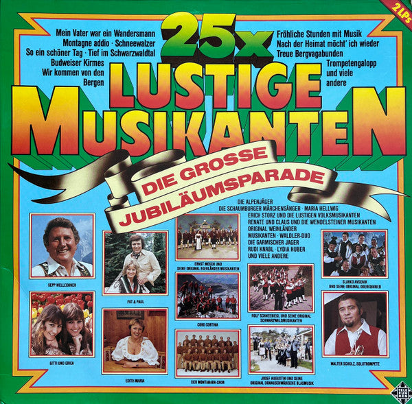 Various : 25x Lustige Musikanten - Die Grosse Jubiläumsparade (2xLP, Comp)