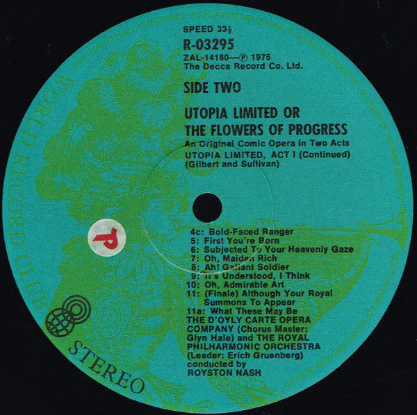 Gilbert And Sullivan* : Utopia Limited Or 'The Flowers Of Progress' (2xLP, Album, Club)