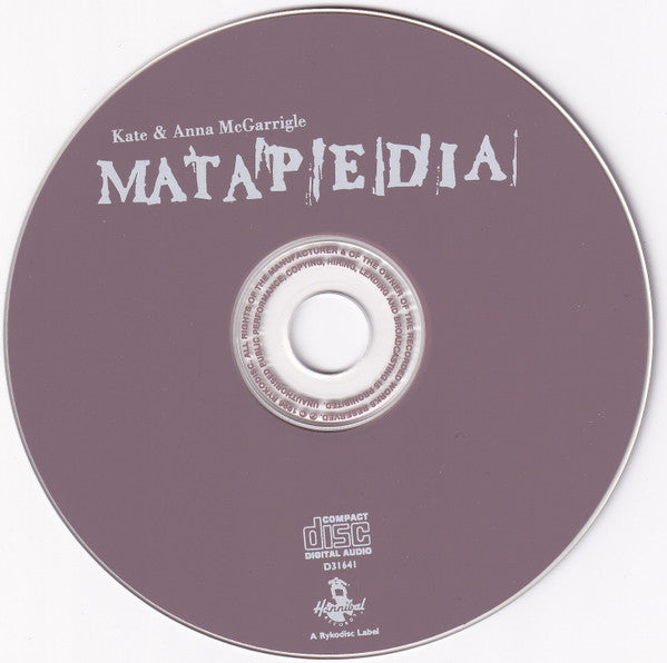 Kate & Anna McGarrigle : Matapedia (CD)