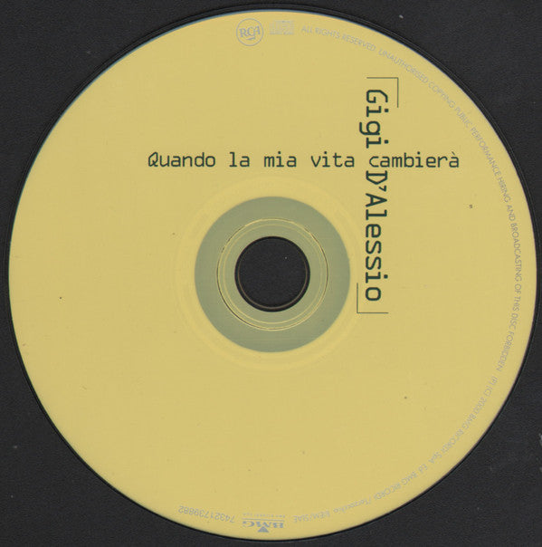 Gigi D'Alessio : Quando La Mia Vita Cambierà (CD, Album)