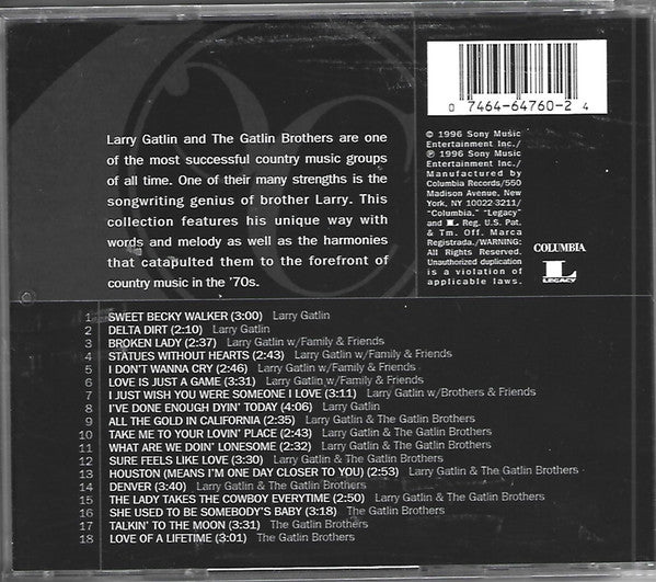 The Gatlins* : The Best Of The Gatlins: All The Gold In California (CD, Comp, RM)