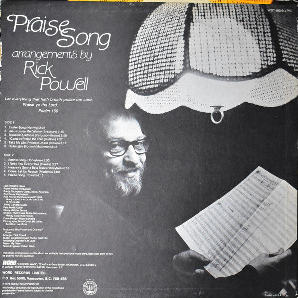 Rick Powell : Praise Song (LP, Album)