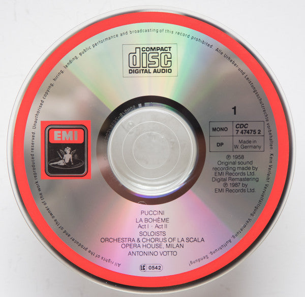 Puccini* : Orchestra* E Coro Del Teatro Alla Scala di Milano* Conductor: Antonino Votto Vocals: Maria Callas, Giuseppe di Stefano, Rolando Panerai, Anna Moffo : La Bohème (2xCD, Album, Mono, RE, RM + Box, + B)