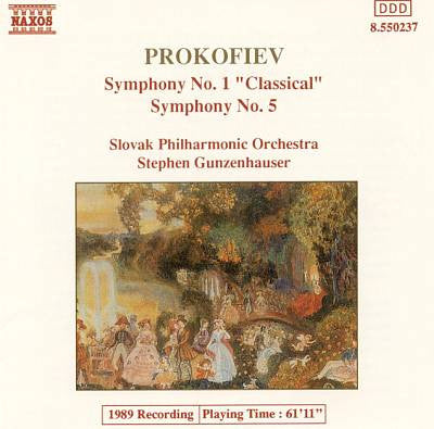 Prokofiev* : Symphony No. 1, 'Classical' / Symphony No. 5 (CD)