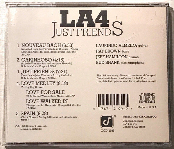 LA4 : Just Friends (CD, Album, RE)