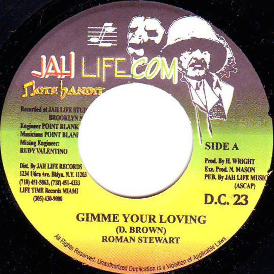 Roman Stewart / Mr. Mutton (Aka) Teflon/Danger* : Gimme Your Loving / Elevate (7")
