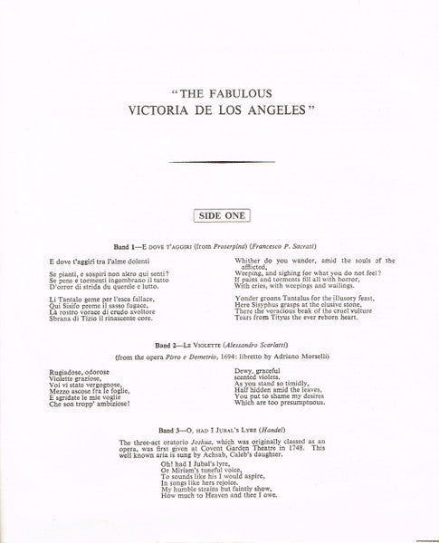 Victoria De Los Angeles : The Fabulous Victoria De Los Angeles (LP, Album, Club, RE)