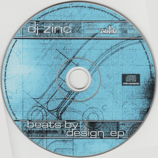 DJ Zinc : Beats By Design EP (CD, EP, Mixed)