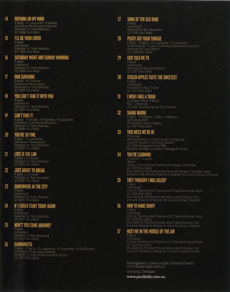 Paul Kelly (2) : The Video Collection 1985-2008 (DVD, Comp, PAL)