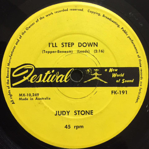 Judy Stone : I'll Step Down (7", Single)