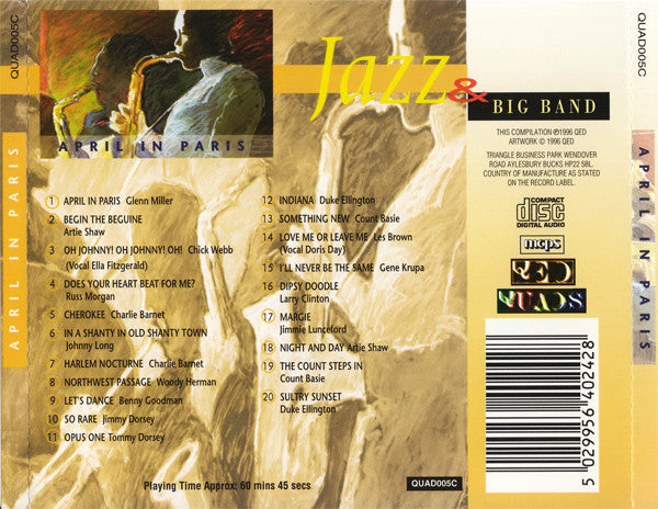 Various : Jazz & Big Band - April In Paris (CD, Comp)