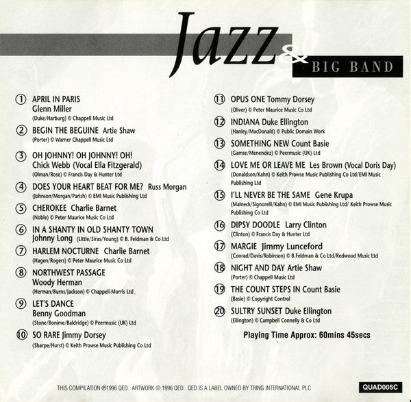 Various : Jazz & Big Band - April In Paris (CD, Comp)