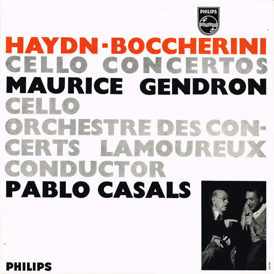 Joseph Haydn / Luigi Boccherini - Maurice Gendron Cello / Orchestre Des Concerts Lamoureux / Conductor Pablo Casals : Cello Concertos (LP, Album, Club)