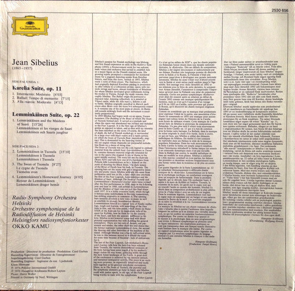 Jean Sibelius, Radio Symphony Orchestra Helsinki*, Okko Kamu : Lemminkäinen Suite • Karelia Suite (LP)