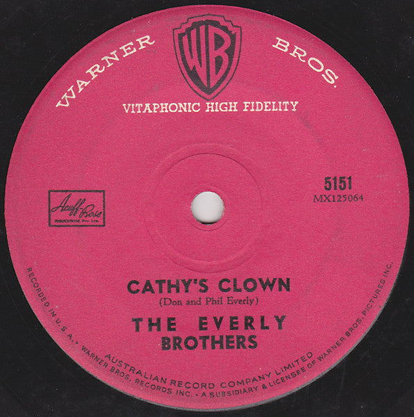 Everly Brothers : Cathy's Clown / Always It's You (7", Single)